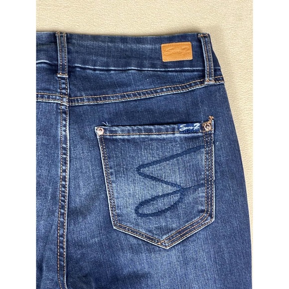 Seven7 Tummyless High Rise Womens 6 Stretch Skinny Jeans Blue Denim - Picture 11 of 13